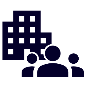 オフィスと人のアイコン