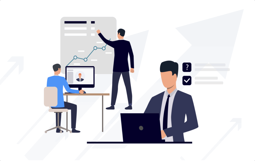 知見に基づいた営業を行うイラスト